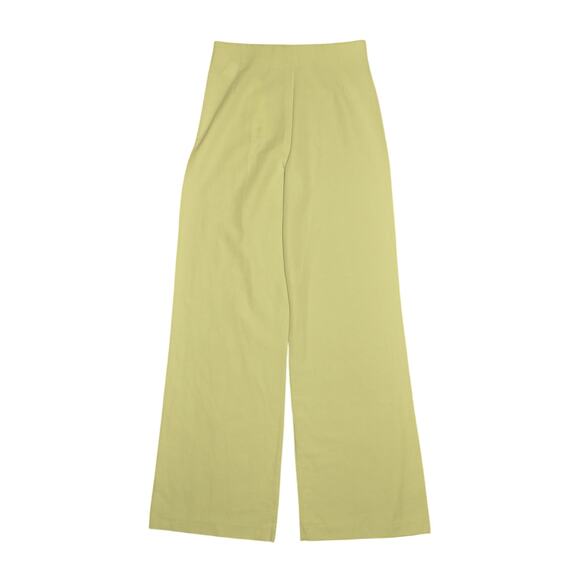 ZARA NEW $70 Light Green High Waist Wide Leg Pant Viscose Cotton Linen XS - Picture 2 of 3